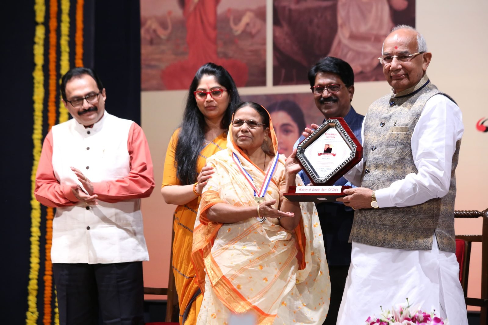 An Award of Honour presented to a painter at Chitranjali, courtesy the Ministry of Culture, Government of India