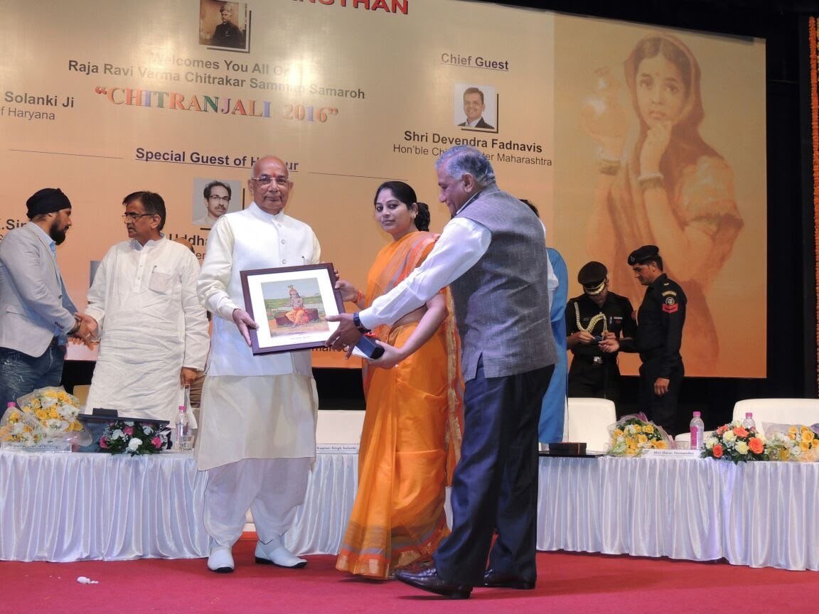 An award presented on stage at Chitranjali 2016