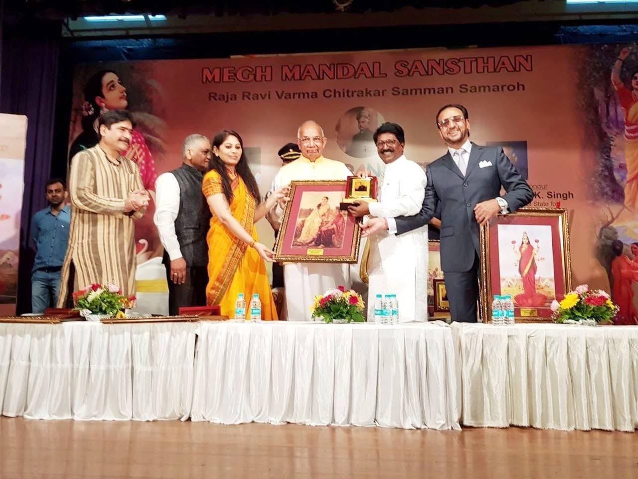 A Raja Ravi Varma print presented to the guests of honour at Chitranjali 2017