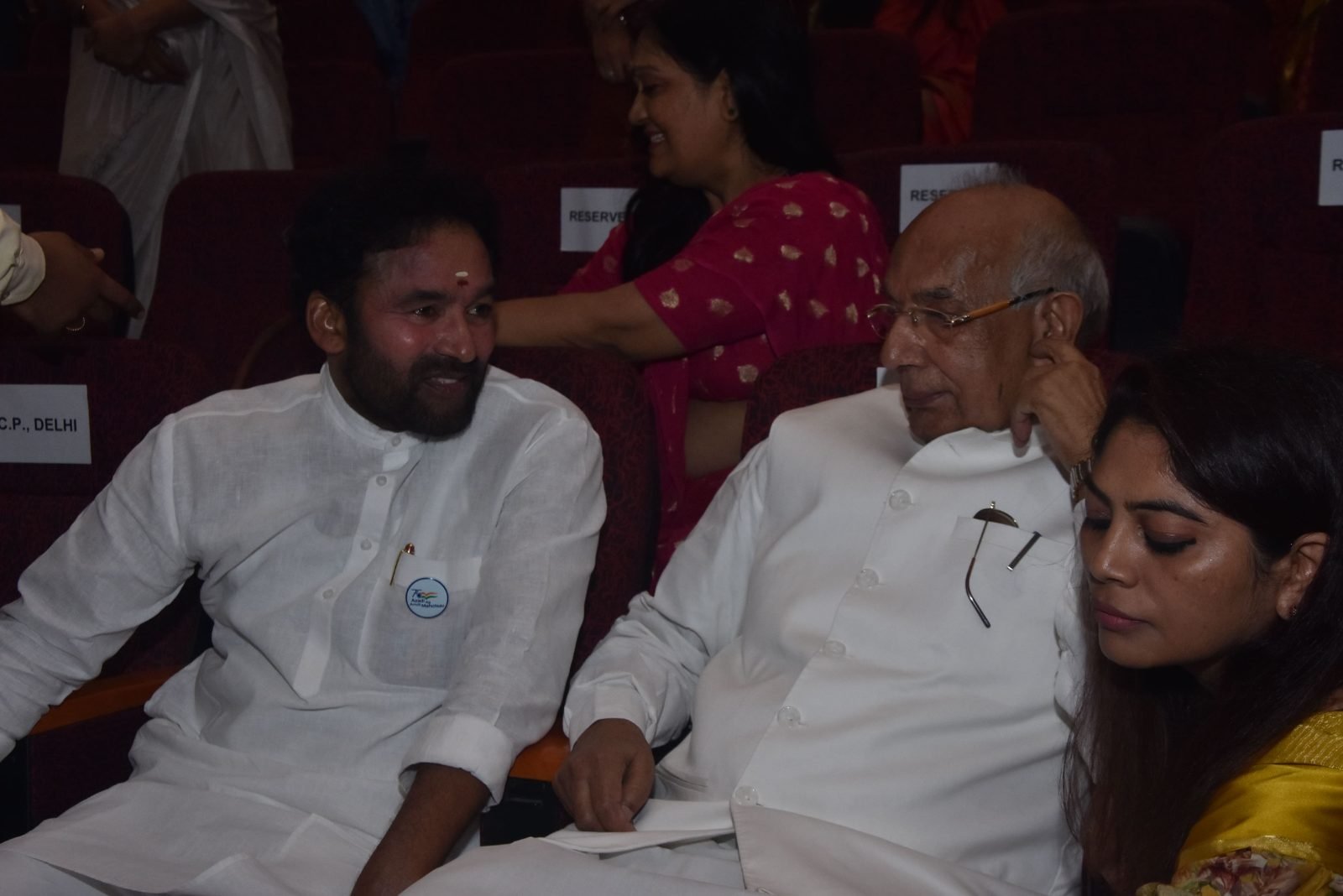 Guests of honour seated in the hall at Chitranjali