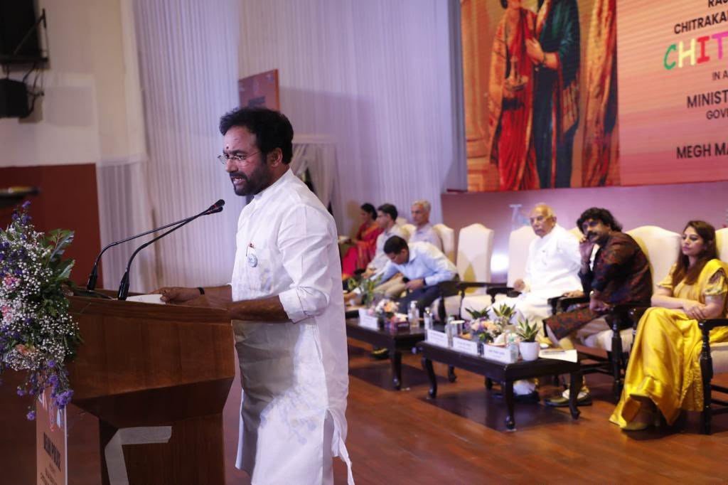 Shri G. Kishan Reddy addressing the gathering at Chitranjali 2022