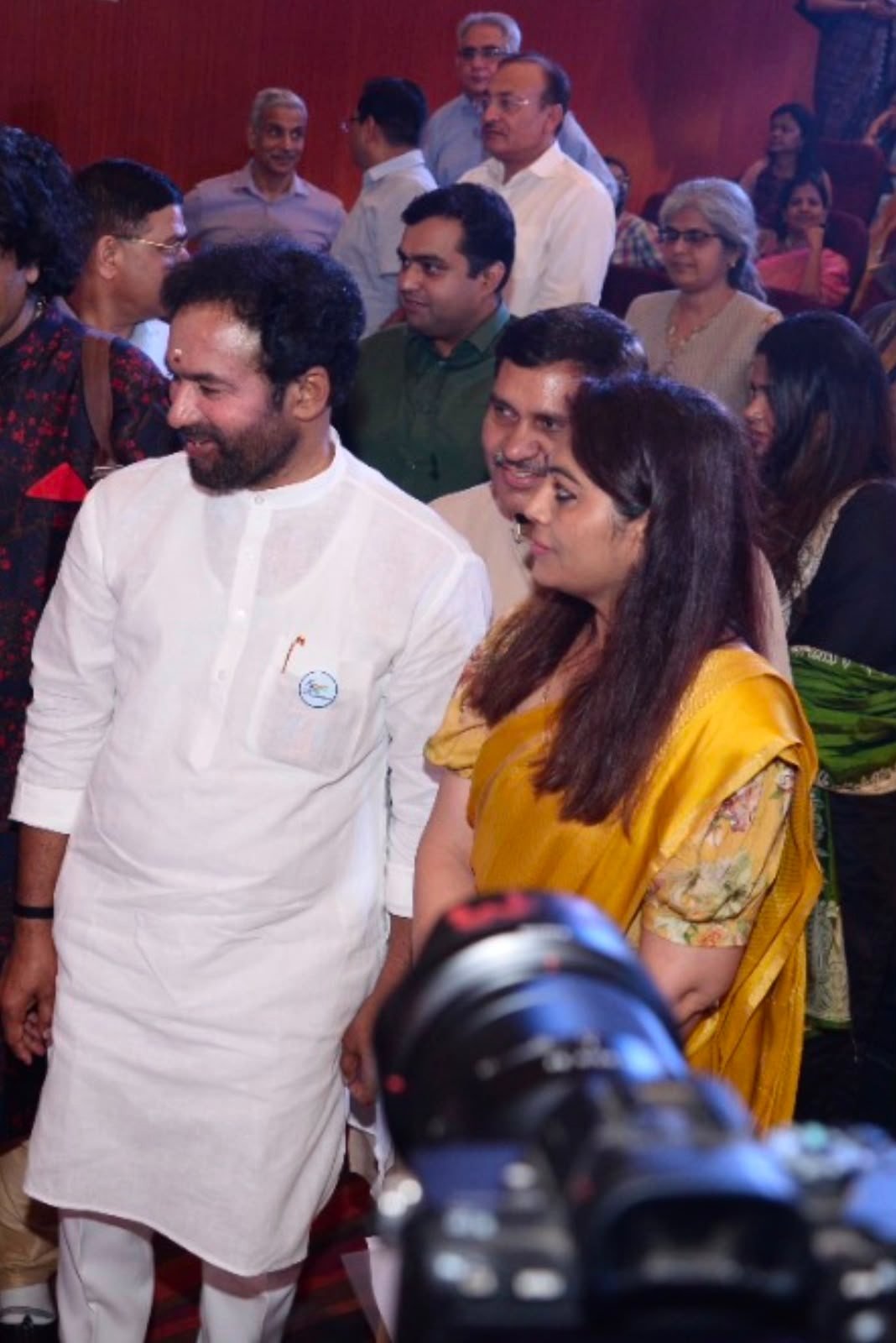 The Union Minister of Culture with the Secretary at Chitranjali 2022