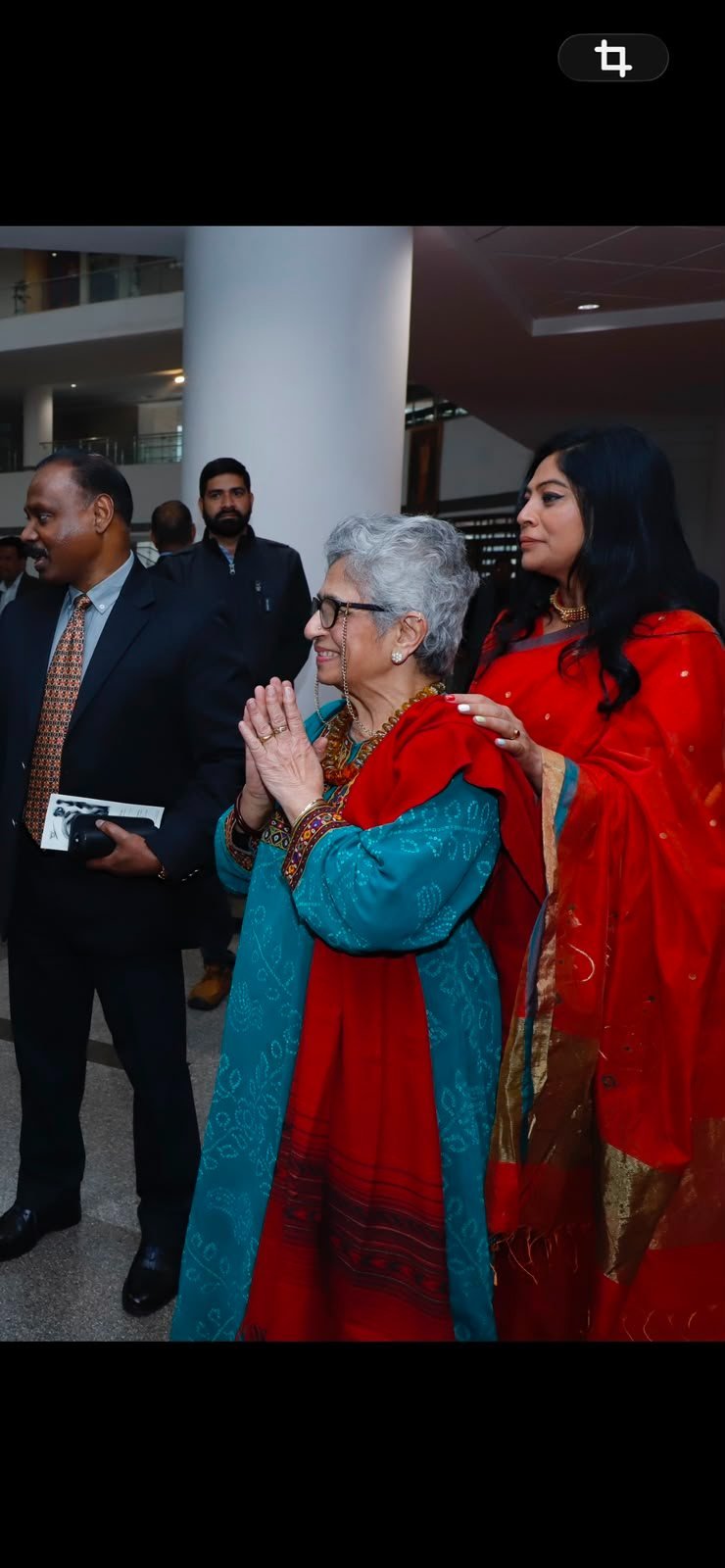 A guest greeted on arrival at Chitranjali 2023