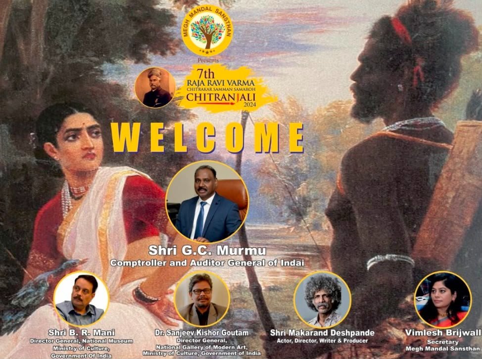 Welcome poster for the 7th Raja Ravi Varma Chitrakar Samman Samaroh, Chitranjali 2024