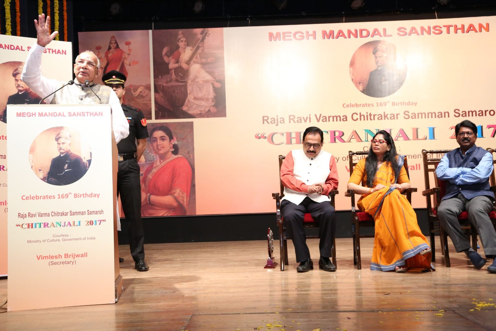 His Excellency the Governor addressing Chitranjali on Raja Ravi Varma’s 169th birthday