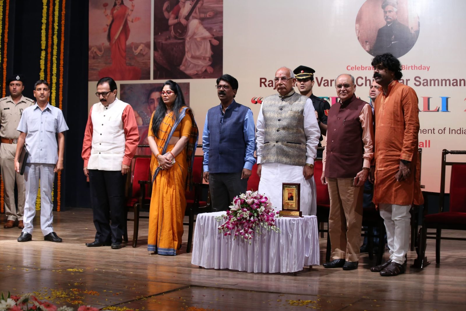 A group photograph on stage at Chitranjali 2017